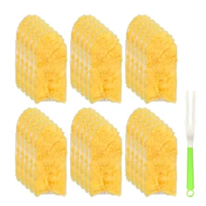 360 Duster Refills for Swiffer Duster 30 Pcs 1 Handle Multi Surface Dusters with 4X Microfiber Efficient Pet Hair Home Cleaning