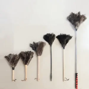 36cm 40cm 60cm Retractable Natural Wooden Handle Duster Ostrich Feather Dusters Home Cleaning Car Clean