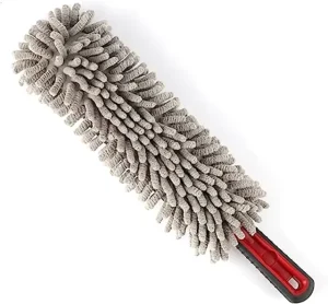 37mm Grey Microfiber Car Dashboard Cleaner Cleaning Brushes Car Interior Duster for Car Accessories Hub Seat Cleaning