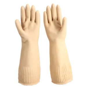 38cm Long Cuff Anti Slip Grip Household Bathroom Kitchen Restaurant Dishwashing Waterproof Cleaning Latex Protective Work Gloves