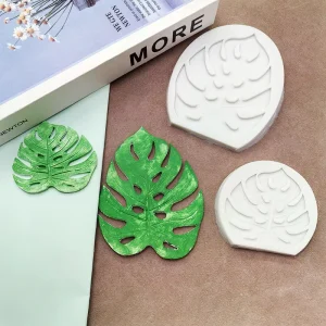 3D Turtle Back Leaf and Bamboo Leaf Pattern Silicone Cake and Candy Mold, High Temperature Resistant