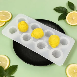 3D Ugly Milky White Fruit Shape Silicone Mold Food Grade Non Stick Reusable Easy Demoulding for Cake Ice Cream Mousse