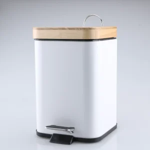 3L 5L Wooded Cover Waste Bin Body with Metal in Black and White Soft Close