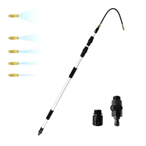 3M Aluminium Telescopic Drainage Gutter Cleaning Pole Plastic Button Switch Design Efficient for Gutter Debris Cleaning