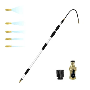3M Aluminum Telescopic Multifunctional Gutter Cleaning Pole Brass Switch Reusable for Clearing