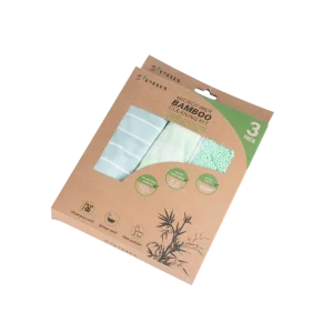 3PCS Bamboo Fiber Cleaning Cloth Glass Cloth Warp Cloth Bamboo Fiber Sponge Pad