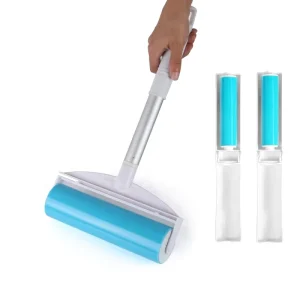 3PCS Larger Washable Reusable Pet Dog Cat Sticky Silicone Lint Sticking Roller Hair Picker Cleaner Remover Removal Brush