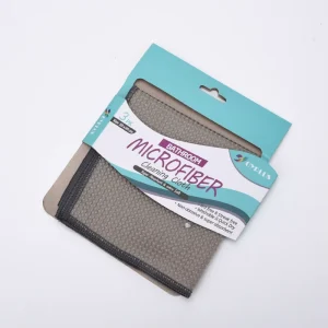 3PK Eco-Friendly Microfiber 300gsm Square Bathroom & Kitchen Cleaning Cloths Set 30x30cm Printed Card