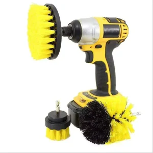 3Pcs Multifunctional Yellow Cleaning Brush Set Household Bathroom Accessory Cleaning Kit
