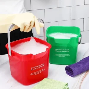 3QT 6QT 8QT Plastic Pail Bucket with Litre Measurements Cleaning Bucket