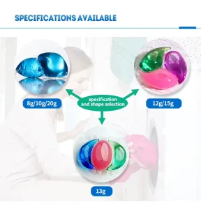 3in1 Laundry Detergent Beads Washing Pods Capsule ODM OEM Manufacturer HE Deep Clean Power Tough Stain Removal Laundry Ball