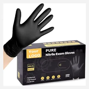 3mil Black Nitrile Gloves Tattoo Beauty Salon Manicure Hair Nail Art Cleaning Finger Textured Disposable Nitrile Gloves