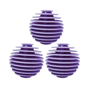 3pcs PP Material Reusable Anti Winding Laundry Balls for Drying Pet Hair Removal & Washing Machine Cleaning