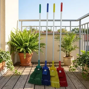 4 Color Cotton Yarn Wet Dry Mop Hotel Property Commercial Floor Cleaning