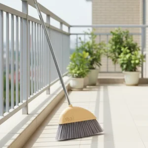 4 Color Eco friendly Home Cleaning Tools Brush Plastic Sweeper Broom Dustpan Set Stainless Steel PET Broom