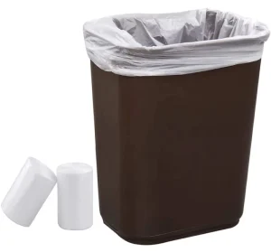 4 Gallon Small Trash Bags Bathroom Garbage Bags Clear Plastic Wastebasket Can Liners for Home and Office Bins 200 Count