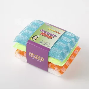 4 Pack Eco Friendly Multi Purpose Double sided Soft Durable Absorbent Household Dishwashing Scrubber Sponge Cleaning