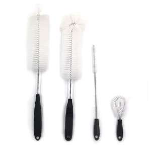 4-Piece Household Bottle Cleaning Brush Set with Storage Holder