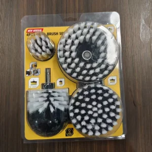4 in 1 Automotive Attachment Set All Purpose Drill Scrub Brushes Kit Round Flexible Drill Cleaning Brush for Home