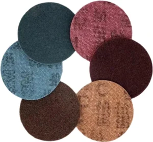 4.5″ Coarse Grade Nylon Scouring Pad 115*22mm Maroon Aluminum Oxide for Industrial Metal Surface Treatment