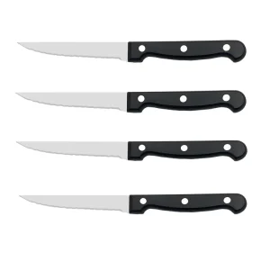 4.5-Inch Stainless Steel Steak Knife with Plastic Handle