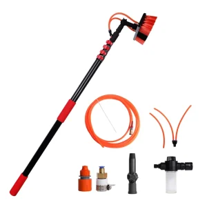 4.6m Telescopic Extending Cleaning Brush Water Fed Pole with Retractable Aluminum Manufacturer’s Solar Panel Cleaning Tool