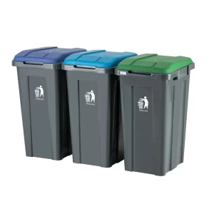 40L 50L 80L Plastic Trash Bin Waste Container Indoor Trash Bin for Separate Waste Collection