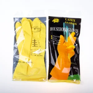 40g 30cm Waterproof Reusable Natural Natural Rubber Latex Kitchen Cleaning Gloves Anti Slip for Dishwashing Household Work