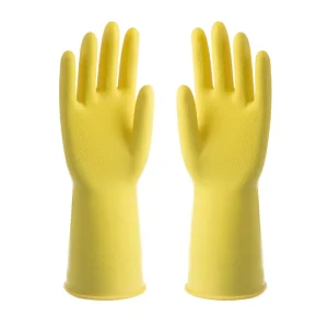 40g-60g Yellow Household Gloves Latex Powder Free Household Gloves Kitchen for Cleaning
