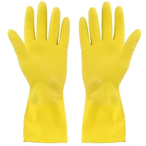 40g Thin Household Latex Gloves Size 7 (30cm) Rubber Material for Kitchen Bathroom Protect Hands Skin Damage