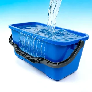 40kg 12L Blue Bucket With Window Glass Cleaning Kit PP Plastic Bucket Squeegee Portable for Water Customizable
