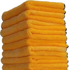 40x40CM High-Low Pile Car Towel Microfiber Ultrafine Fiber Cleaning Cloth 400gsm Plain Thickened Strongly Absorbent Not Easy
