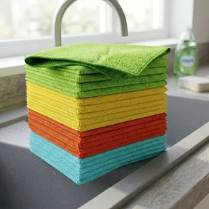 40x40cm 300GSM Microfiber Cloth Thick Lint Streak Free Warp Knitted Multi Color Cleaning Cloth Car Bike Polishing Washing Towel