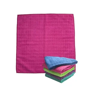40x40cm Microfiber Terry Lattice Cloth for Car Detailing Glass Kitchen Use