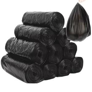 45*50CM Disposable High Strength Thickened Flat Mouth Black Polyethylene 10 20L Household Garbage Bags