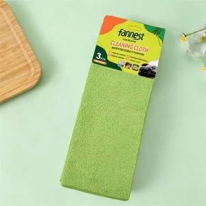 4572 3Pcs 300gsm Warp Knit Polyester Polyamide Cleaning Cloth 30*40cm Locked Edge Dual Height Pile Mixed 5 Color