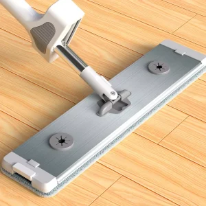 45cm Stainless Steel Telescopic Rod Flat Mop Ultra-fine Fiber Dry Wet Dual-use Self-Wringer Household Floor Mop