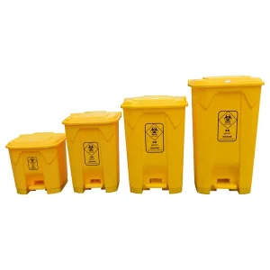 49*48*84cm Yellow High Quality HDPE Plastic Waste Bin garbage Container recycling Garbage Bin for Doctor Use
