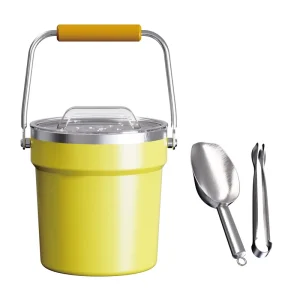 4L Stainless Steel Tropical Double Walled Portable Vacuum Insulated Camping Ice Bucket Lid Scoop Bar Accessories Cocktail Wine