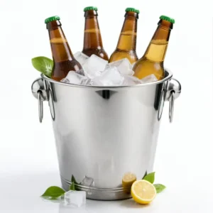 4Liter 5L 6L Modern Camping Ice Bucket Beverage Tubs Stainless Steel Champagne Bucket Keep Ice Frozen Longer Club Party Bar