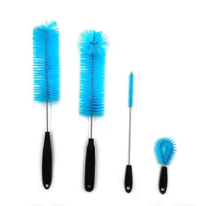 4PCS Nylon Long Bottle Cleaning Brush Kit Baby Bottle Brush Kitchen Brush