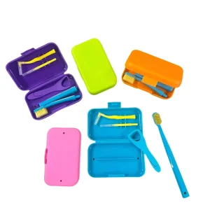 4pcs set Portable Travel Cleaning Set Storage Box Protective