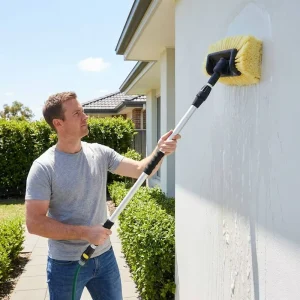5 Angle Hose Attachment Car Wash Brush No Electric Telescopic Aluminum Pole Soft Bristle Roof Hood Cleaner