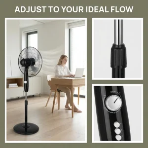 5 Blades High Speed Standing Fan for Home Factory Price