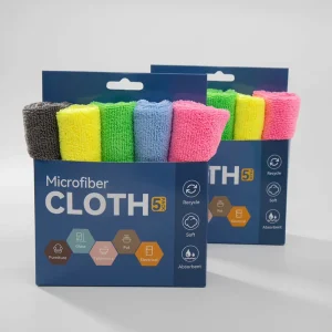 5 Color Boxed Microfiber Cleaning Towels Household Rags 250gsm 30*30cm Kitchen Cleaning Microfiber Cloth Towel