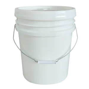 5 Gallon Plastic Buckets Pail Round Plastic Buckets with Metal Handles and Lids
