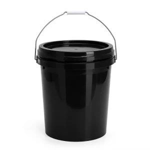 5 Gallon Plastic Pail Bucket Heavy Duty Comfortable Handle Multi Purpose Home Job Projects Cleaning