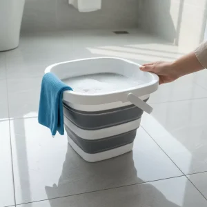 5 Liters Rectangular Collapsible PP Plastic Fishing Bucket Telescopic Design Retractable Folding Outdoor Live Fish Storage Home