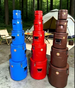 5 PCS Large Stainless Steel Vacuum Insulated Farmhouse Style Ice Bucket Set Customizable Colors for Wine Cooling Camping Use