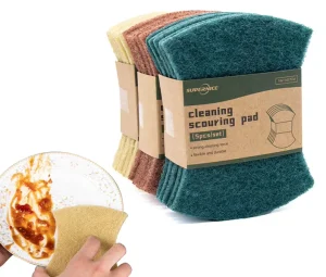 5 PCS Set Kitchen Silkworm Silk Scouring Pad Dishwashing for Kitchen Non Scratch Kitchen Cleaning Sponges